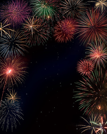 Vertical Fireworks Frame